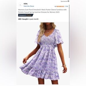 Chic Lavender Floral Mini Dress
